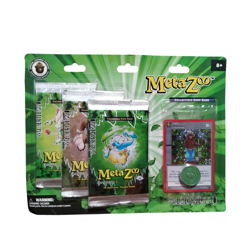 MetaZoo Cryptid Nation Wilderness Blister Bundle Smokey Bear 3 Booster Packs